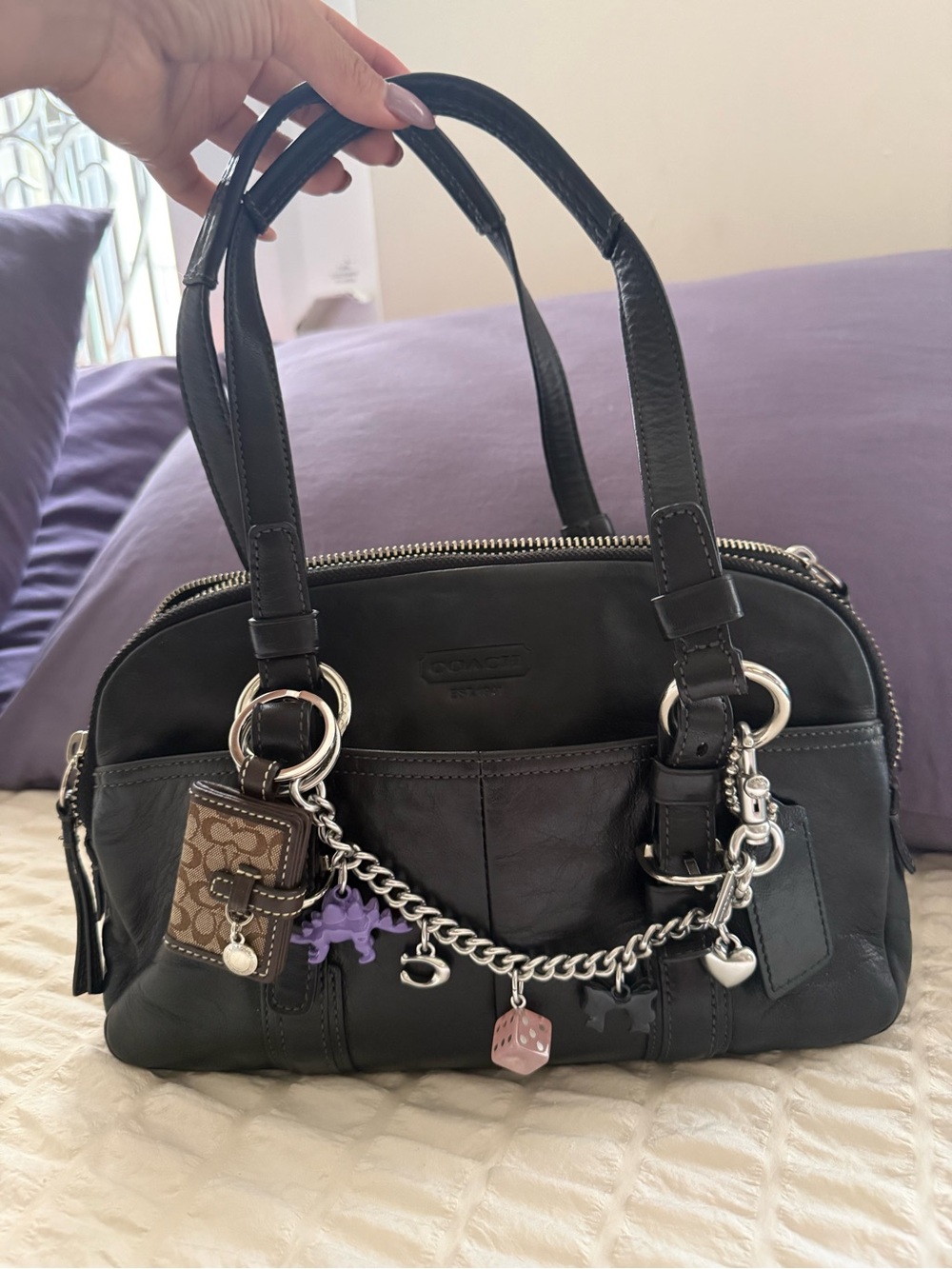 Coach Black Leather Bonnie